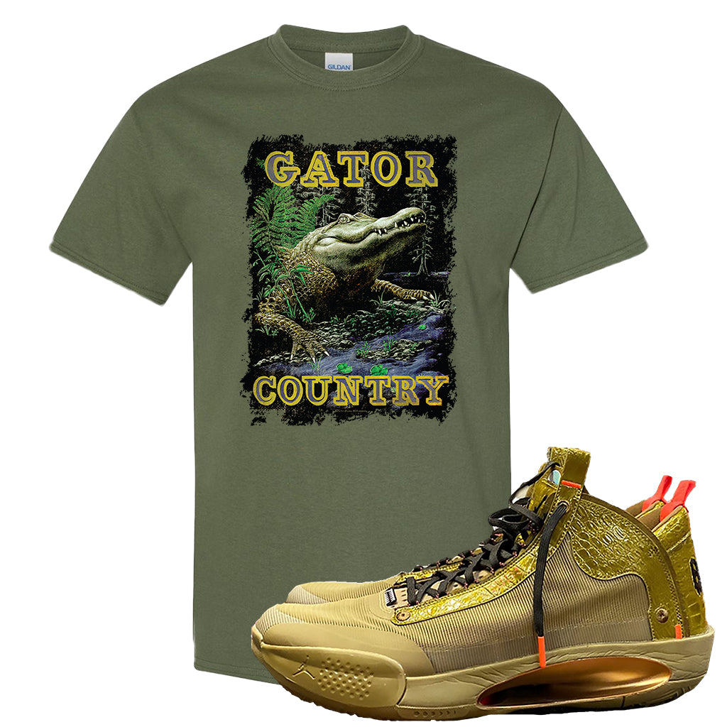 Jordan 34 X Zion Williamson Bayou Boys Pe Sneaker Military Green T Shi Cap Swag