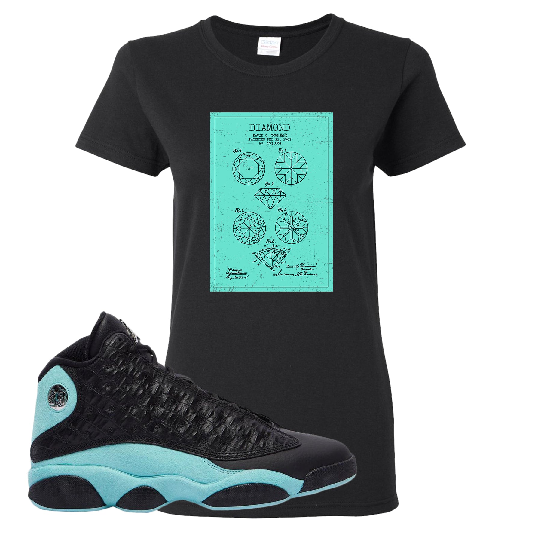 air jordan 13 island green shirt