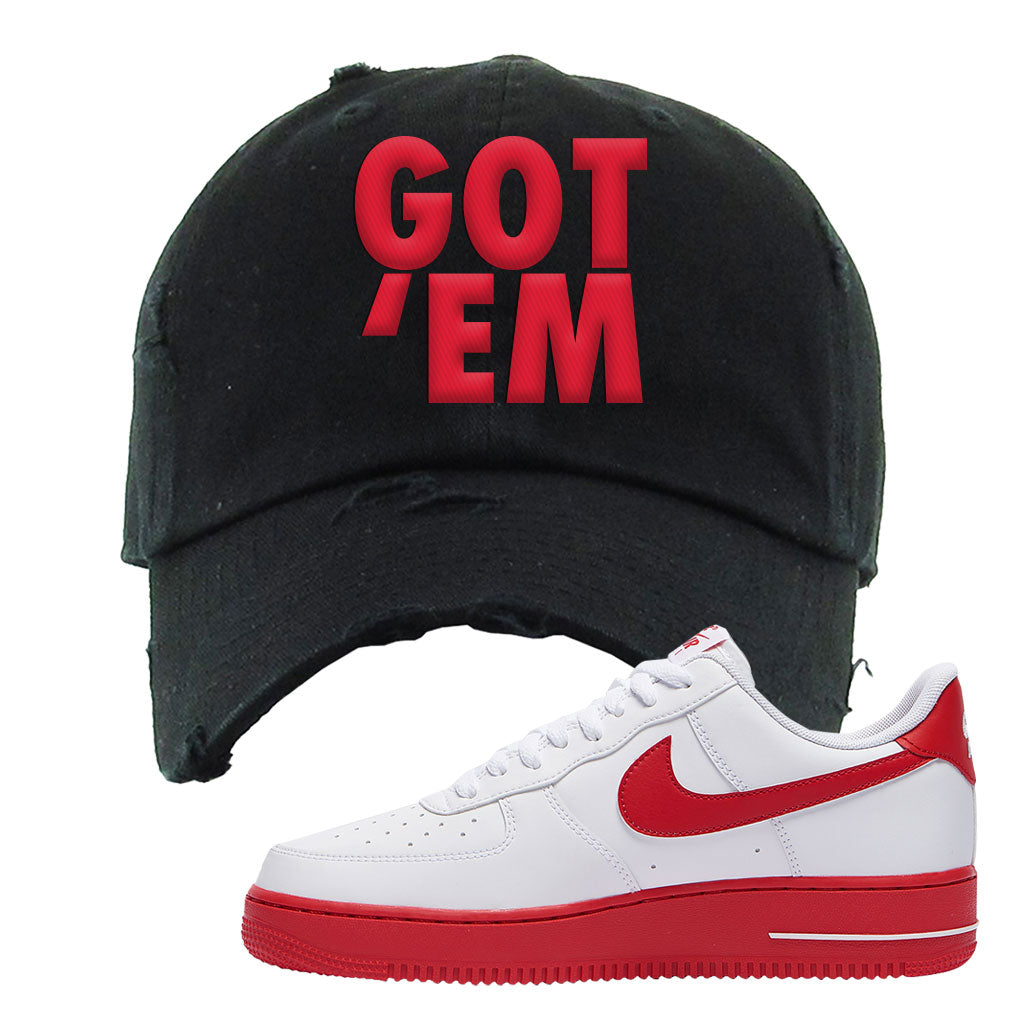 black air force 1 with red bottom