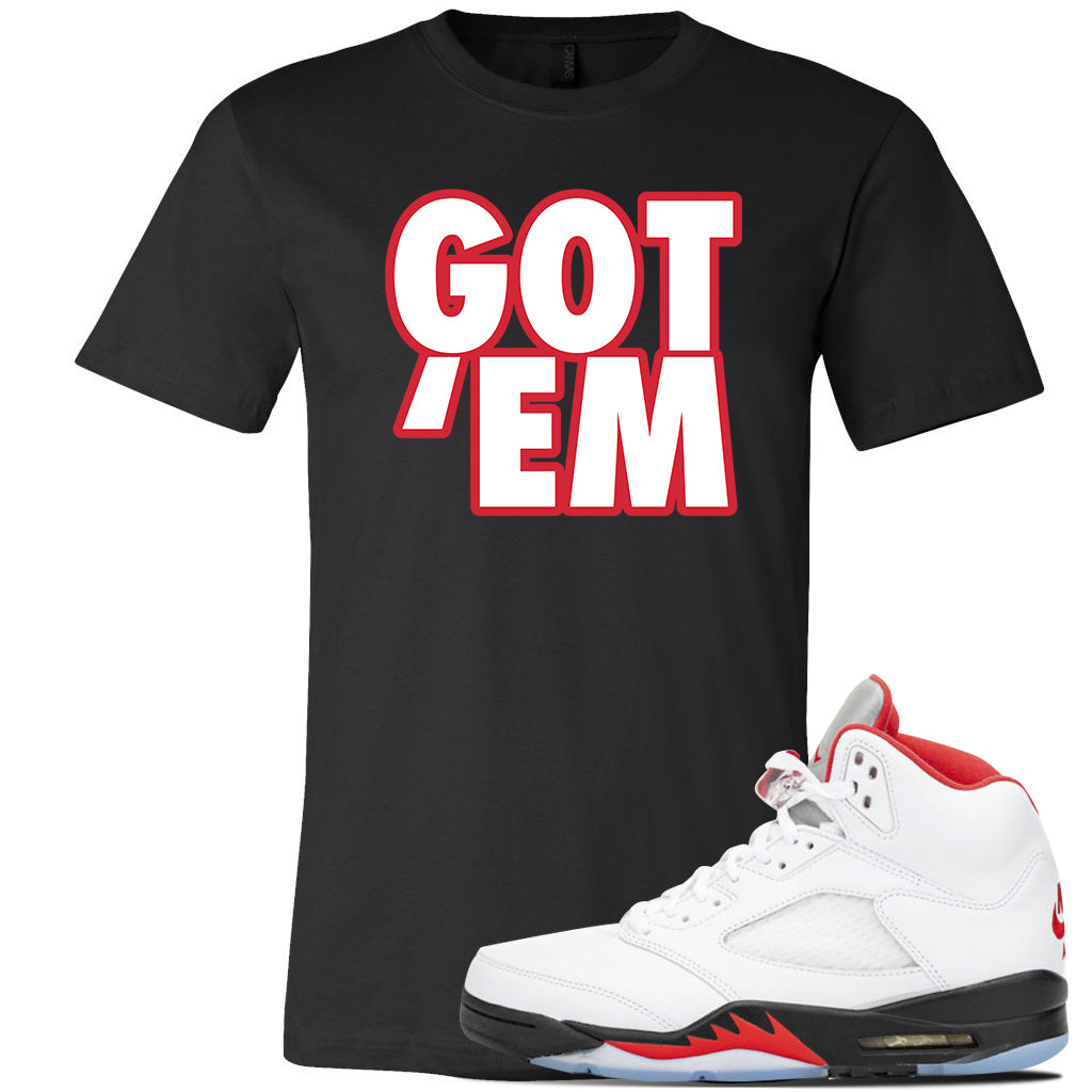 air jordan 5 fire red shirt