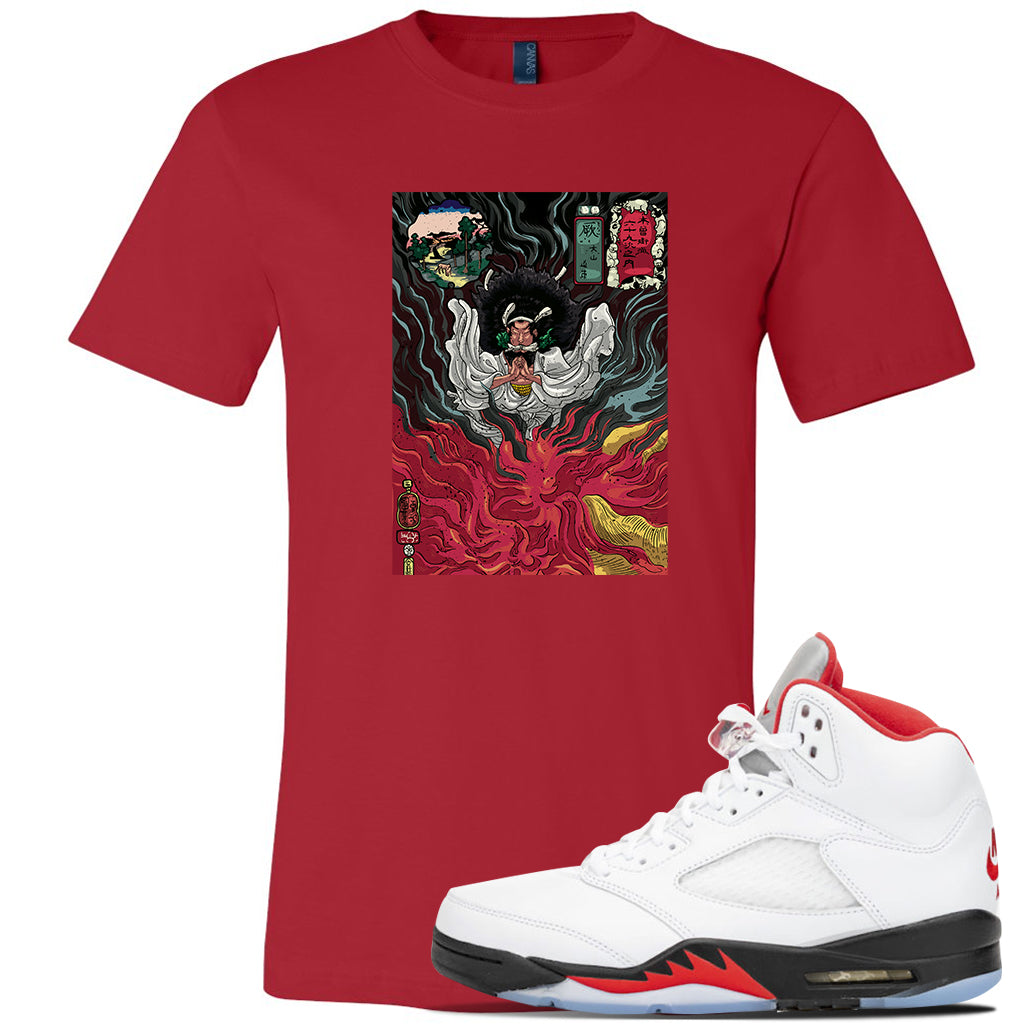 jordan 5 fire red clothing