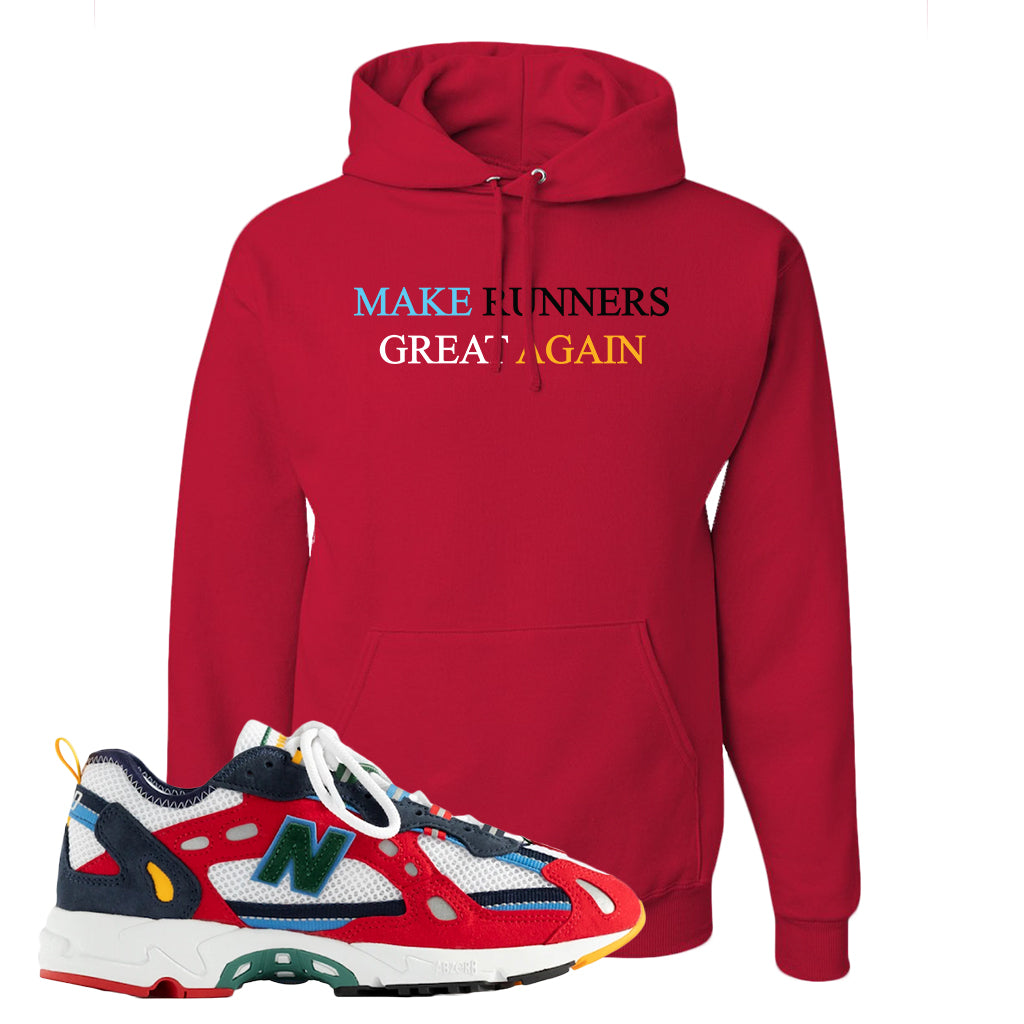 new balance red hoodie