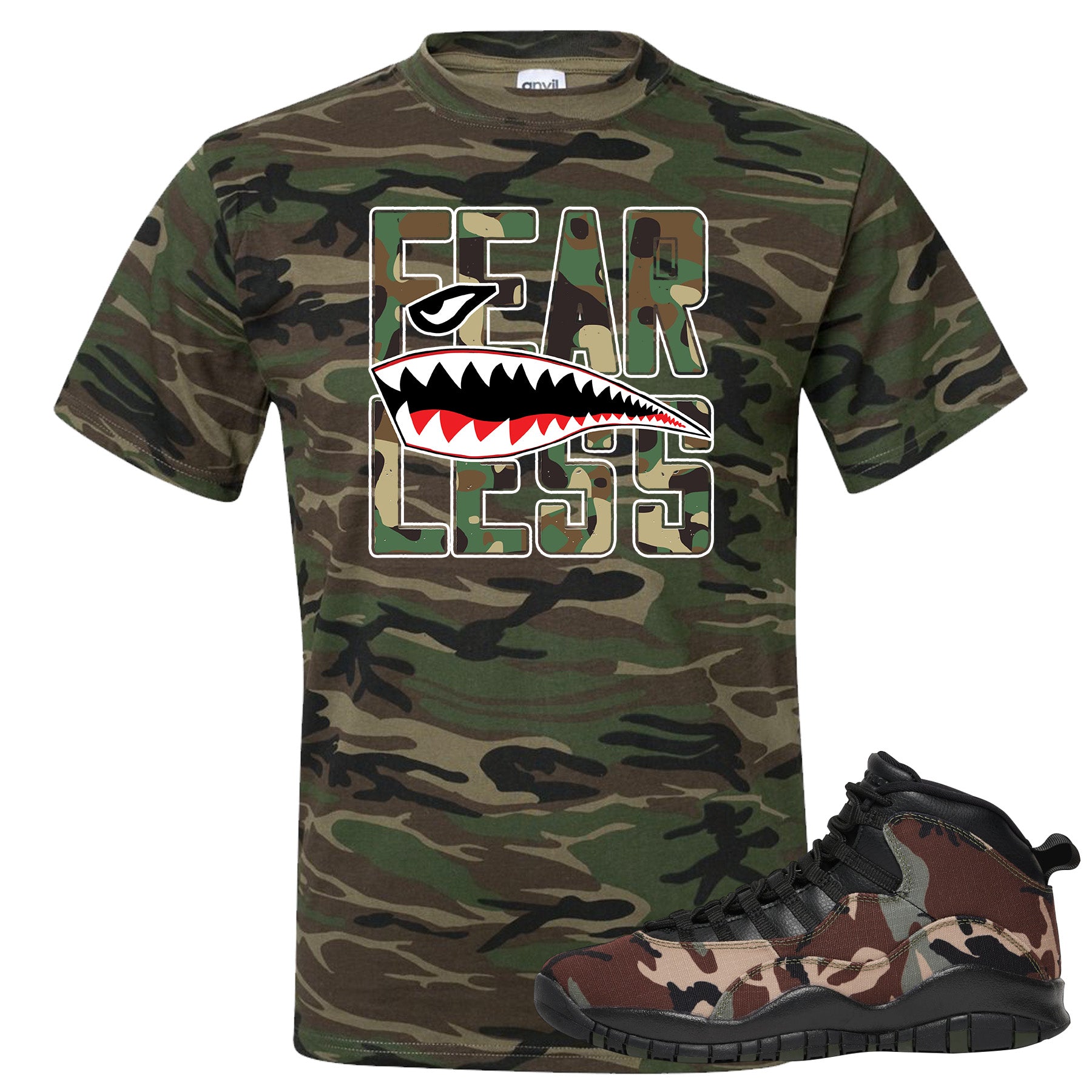 Fearless Camouflage Tee Shirt – Cap Swag