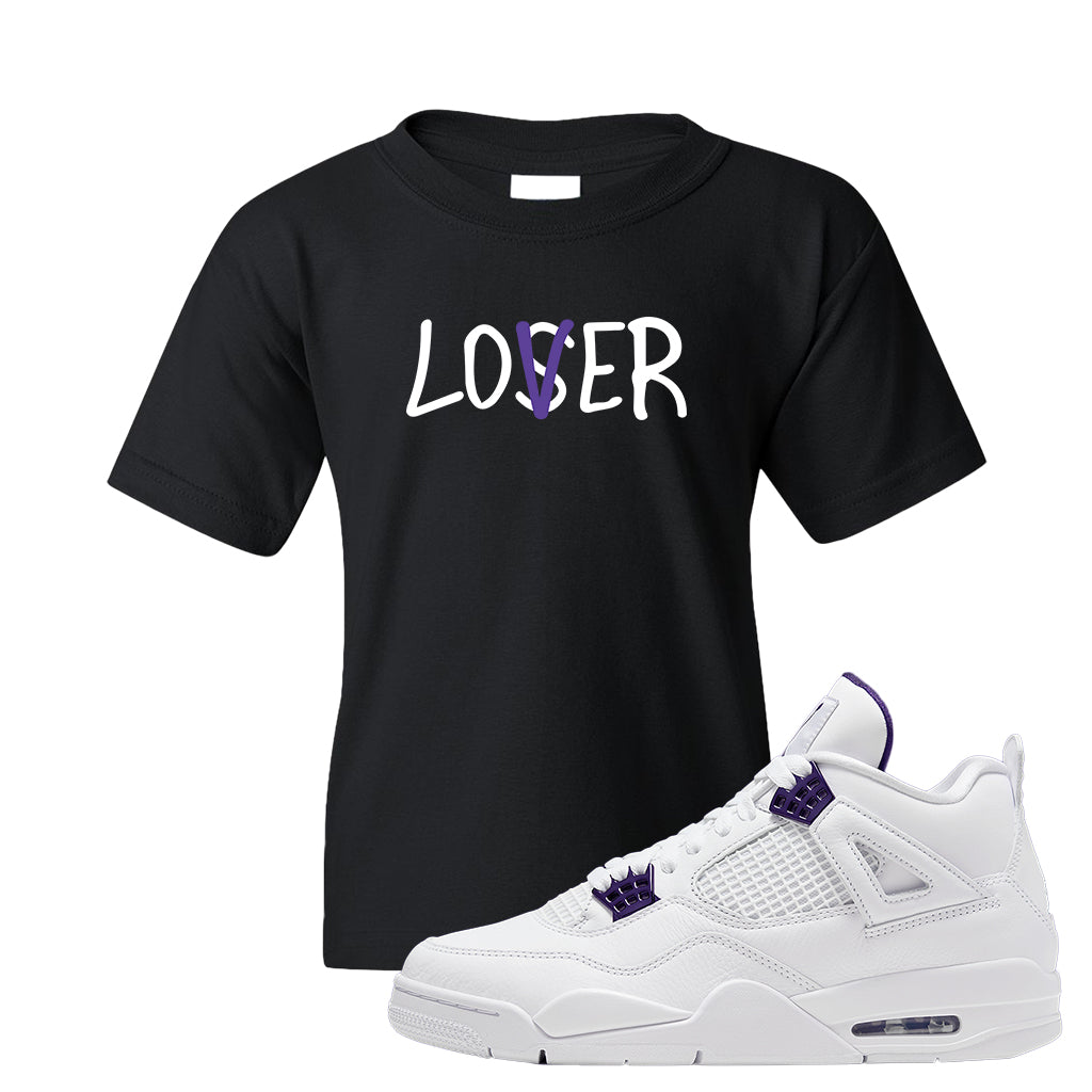 jordan 4 metallic purple kids