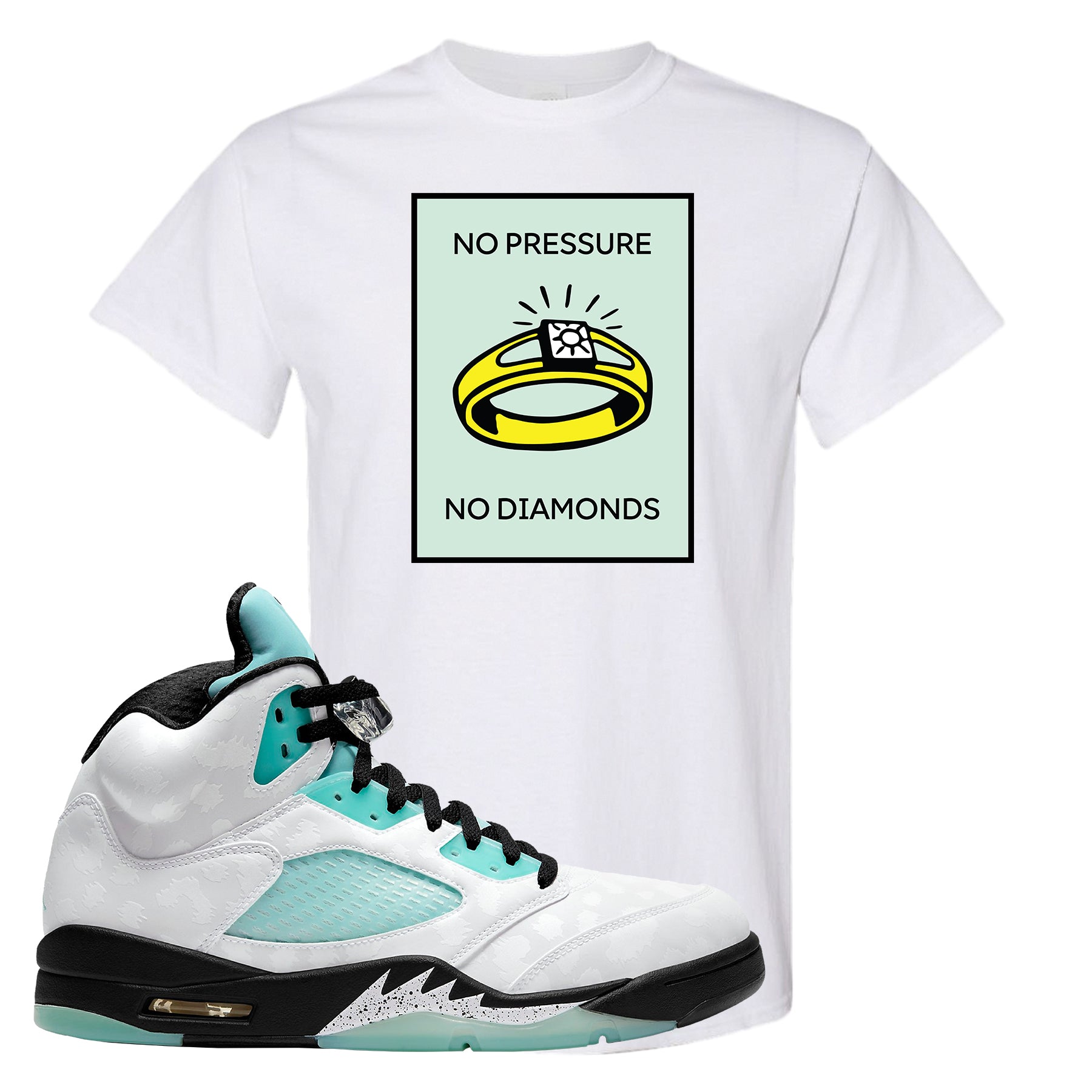 island green jordan 5 shirt