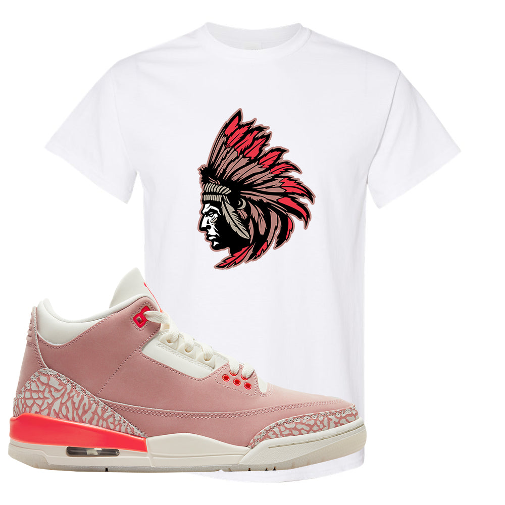 Air Jordan 3 Wmns Rust Pink T Shirt Indian Chief White Cap Swag