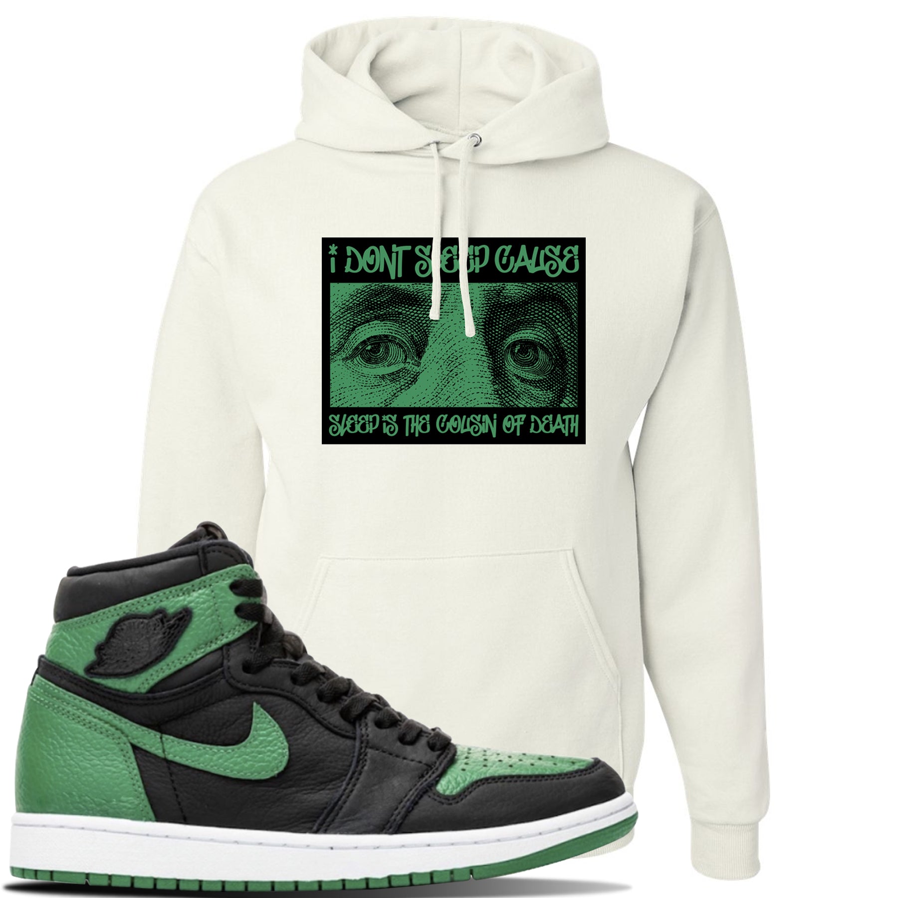 jordan 1 pine green hoodie