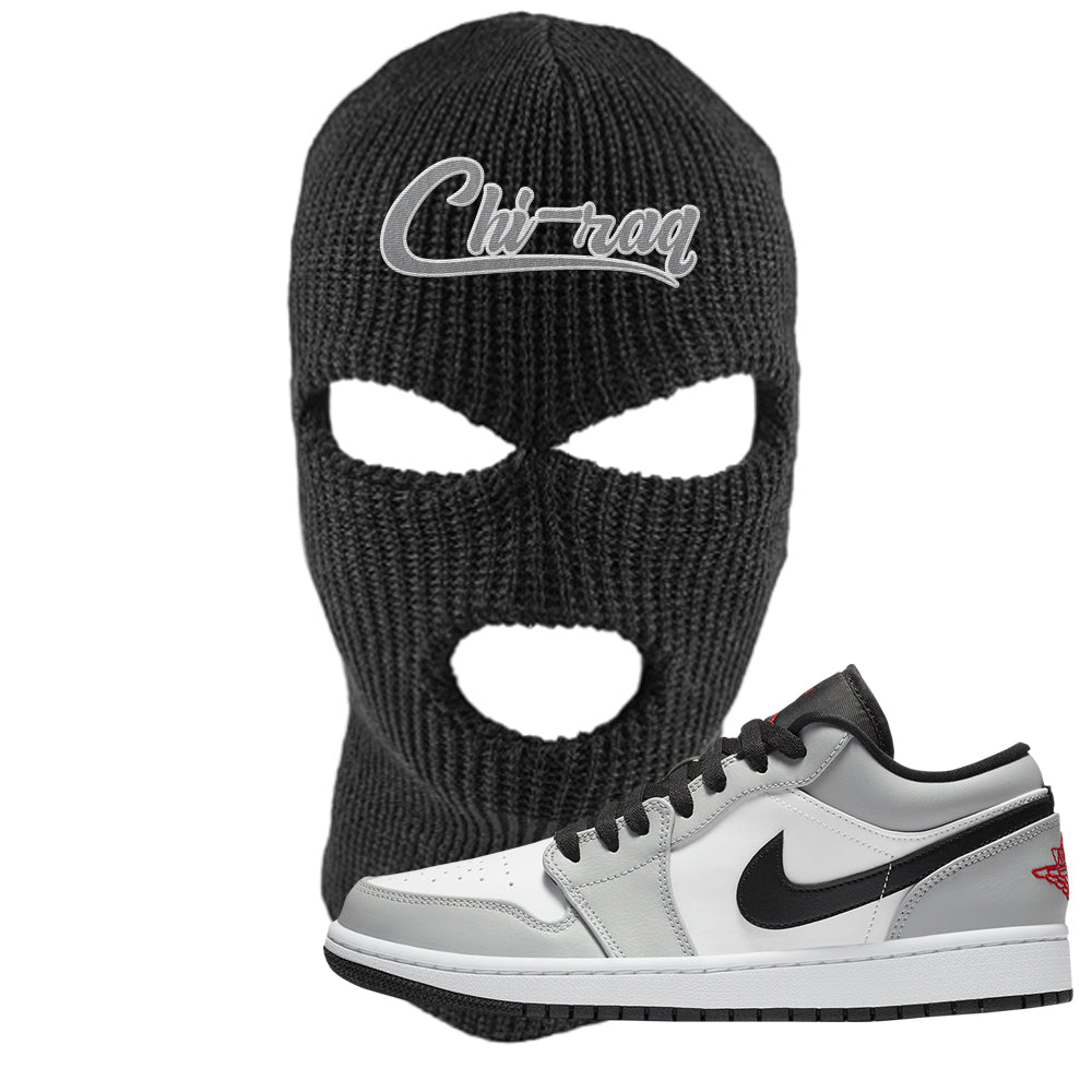 Air Jordan 1 Low Light Smoke Grey Gym Red White Ski Mask Chiraq Bla Cap Swag