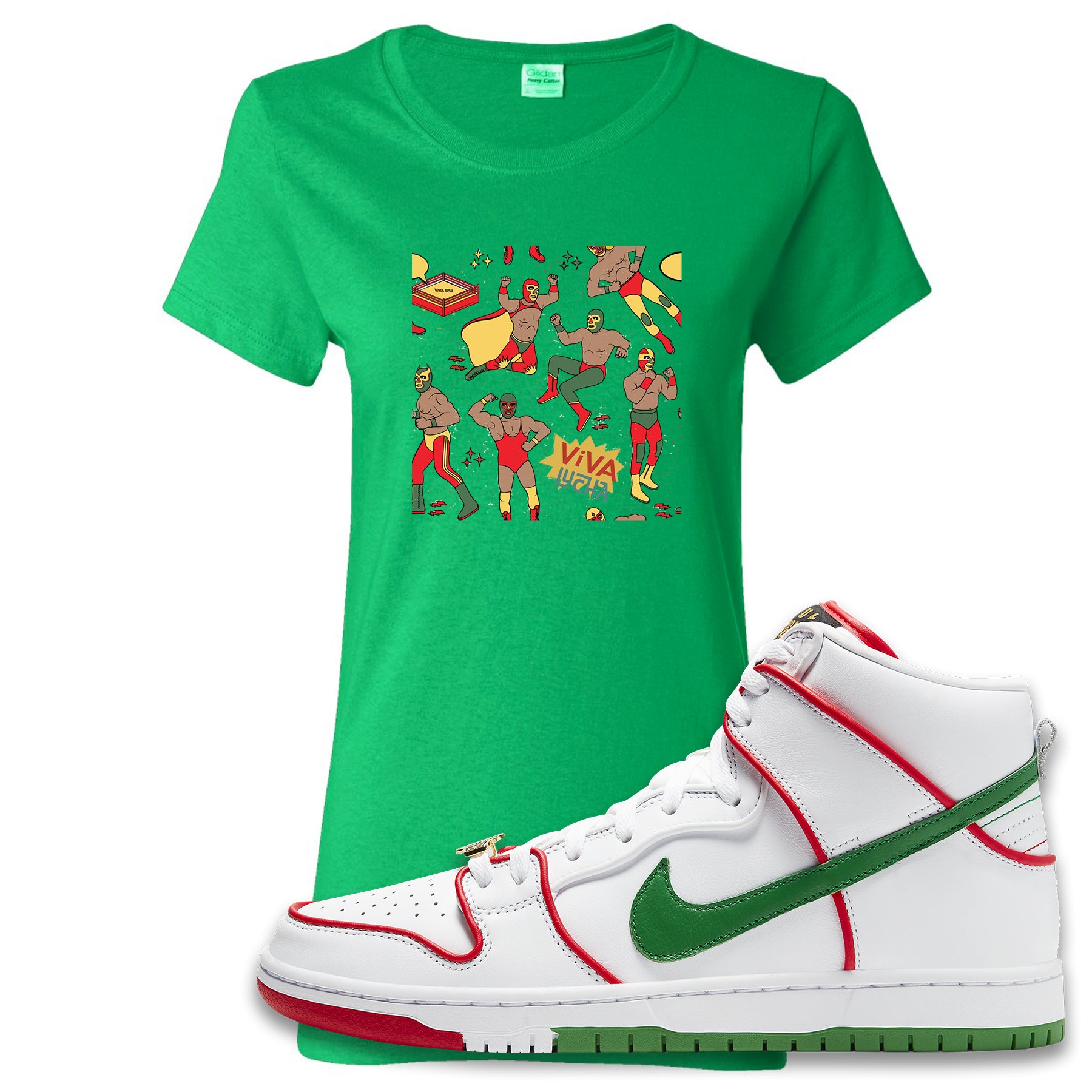 green and red nike shirt