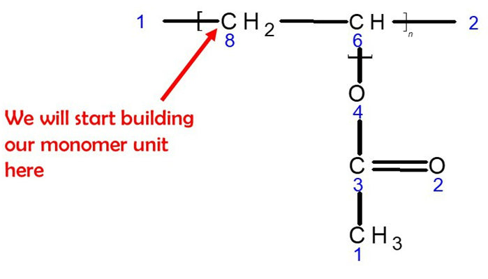 polyvinyl acetate molecule 