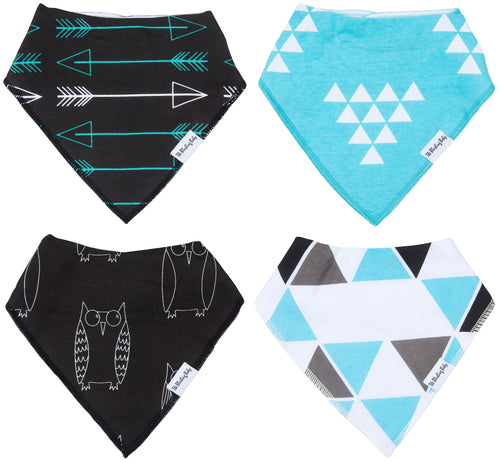 Bandana Bib Set Turquoise & Black