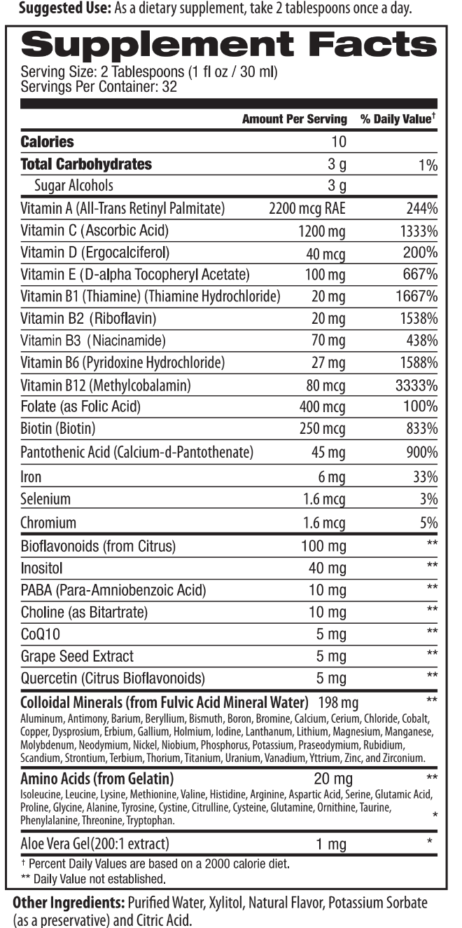 mega plus supplement facts