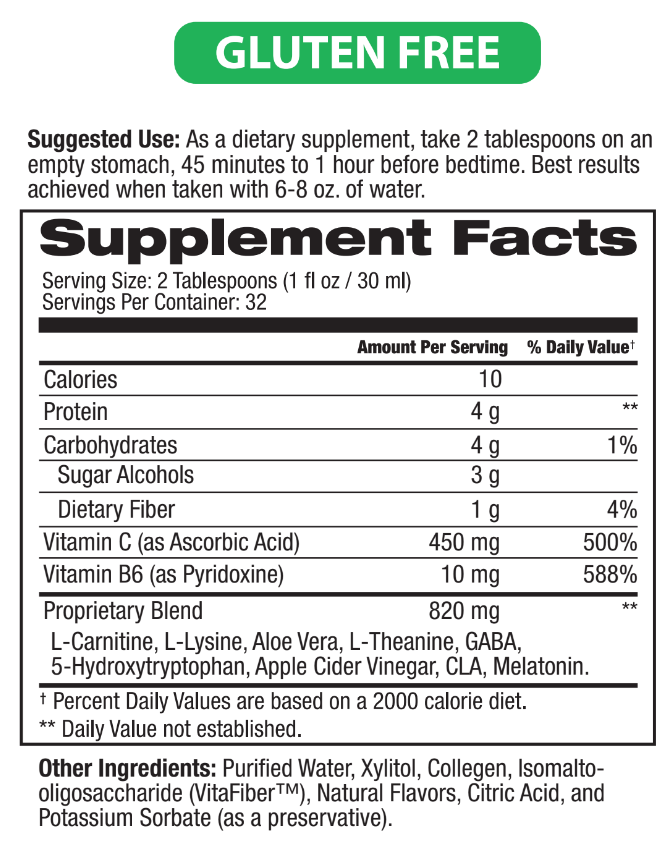 Sleep a Weigh Supplement Facts