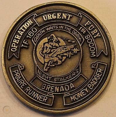 Army Challenge Coin from Operation Urgent Fury