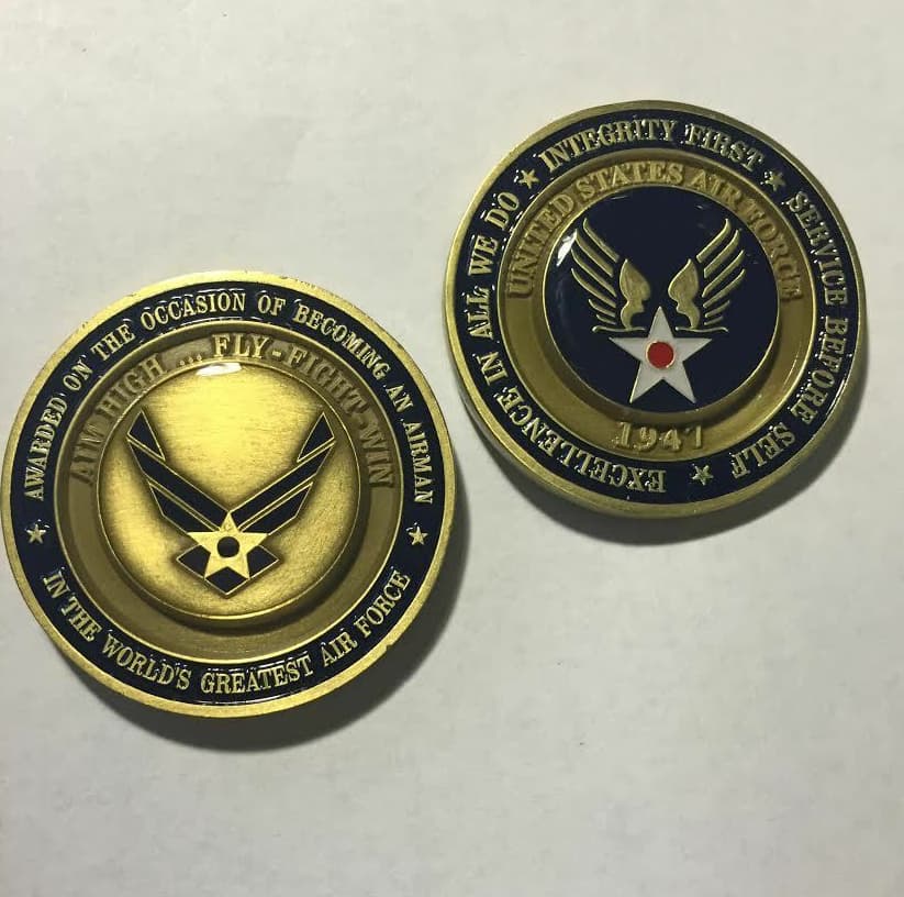 Air Force challenge coin from basic training