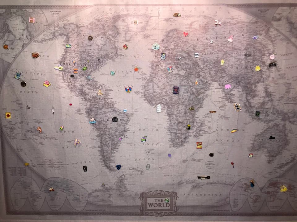 Check out my travel pin collection all from places I've visited! The display  board is a DIY from an old mirror! : r/Pins