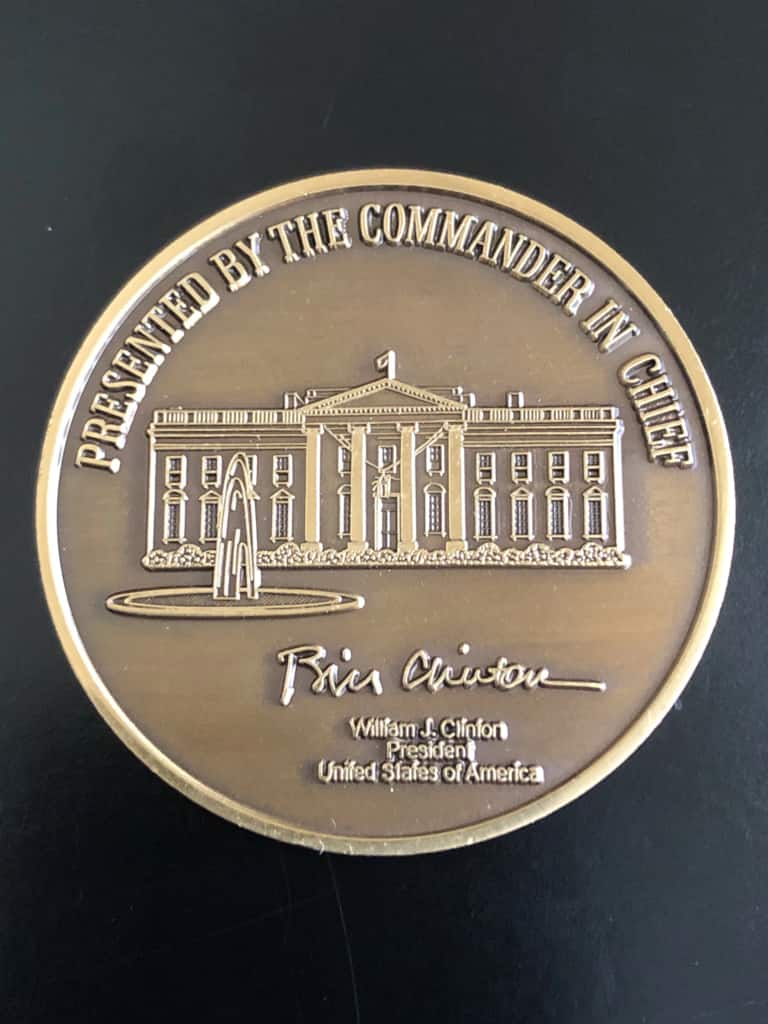 Bill Clinton's Presidential challenge coin