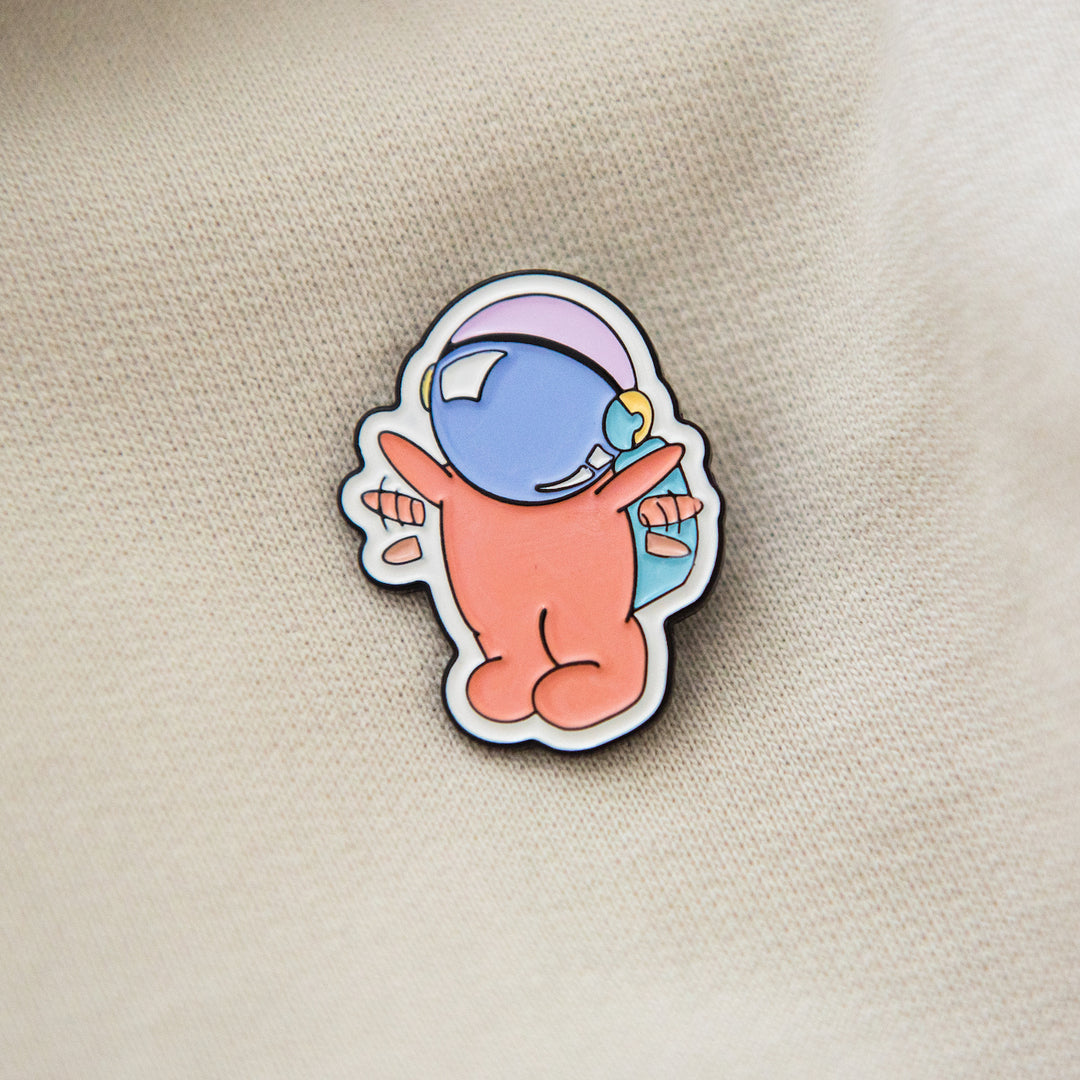 Spacesuit enamel pin pastel colors