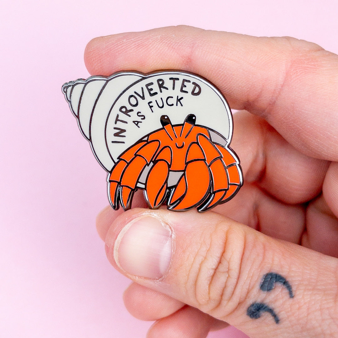 Hermit crab enamel pins