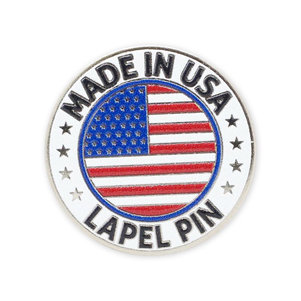 Made In USA Lapel Pin Custom Enamel Printed Style 