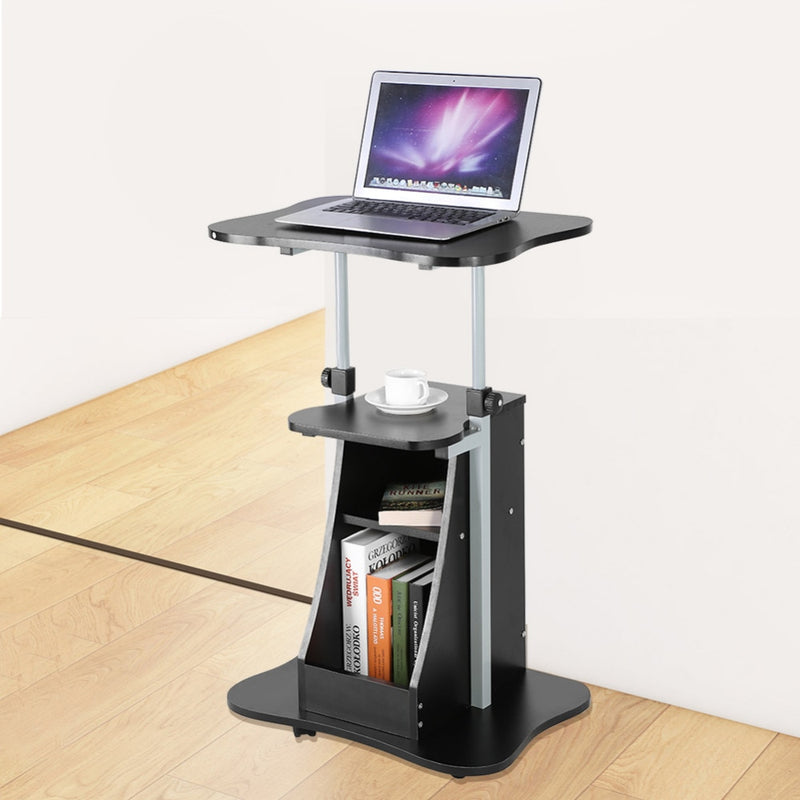 Standing Desk Adjustable Rolling Computer Cart On Wheels Buzzy