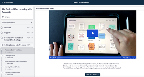 iPad Lettering in Procreate Course for Beginners