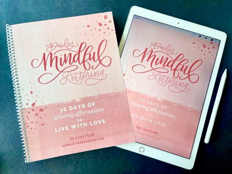 Daily Mindful Lettering Beginner Hand Lettering Workbook