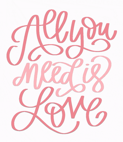 All you need is love iPad lettering quote