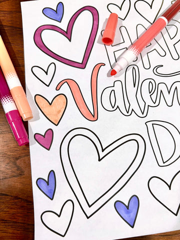 Happy Valentines Day Free Coloring Page