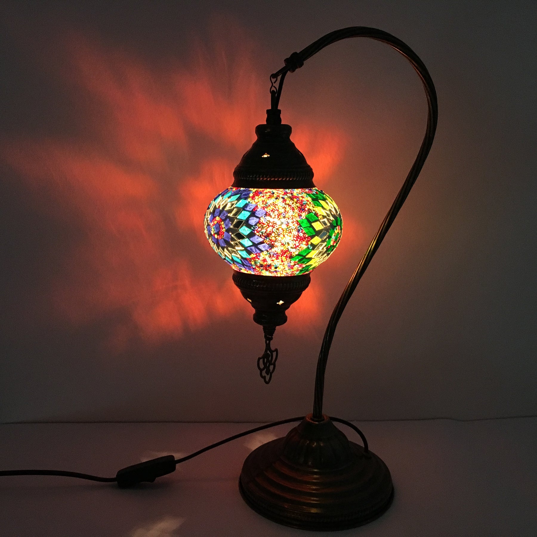 swan neck mosaic lamp