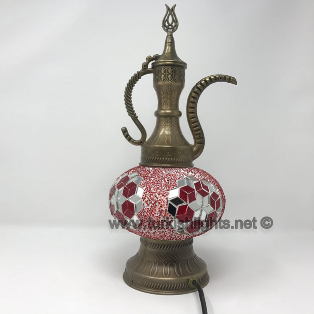 Melidia Mosaic Table Lamp, Pitcher, Large Globe – TurkishLights.Net
