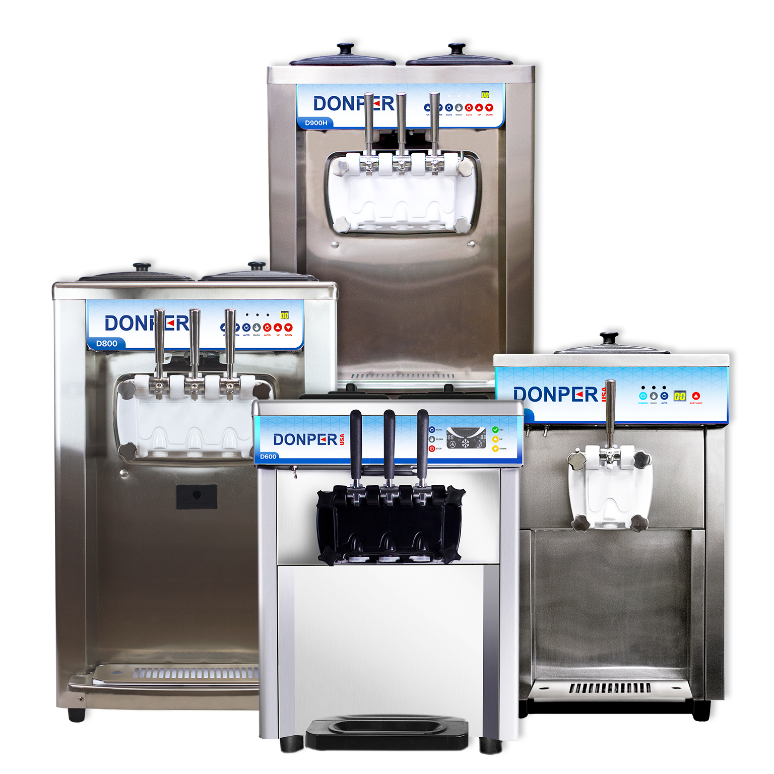 D700 - Dual Flavor Soft Serve Ice Cream Machine with Twist – Donper USA