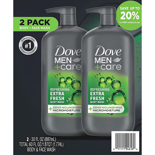 Dove Men+Care Body and Face Bar Extra Fresh 3.75 Ounce (14 Count)