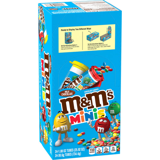 M&M's Peanut Chocolate Candies - Sharing Size - 24ct Display Box