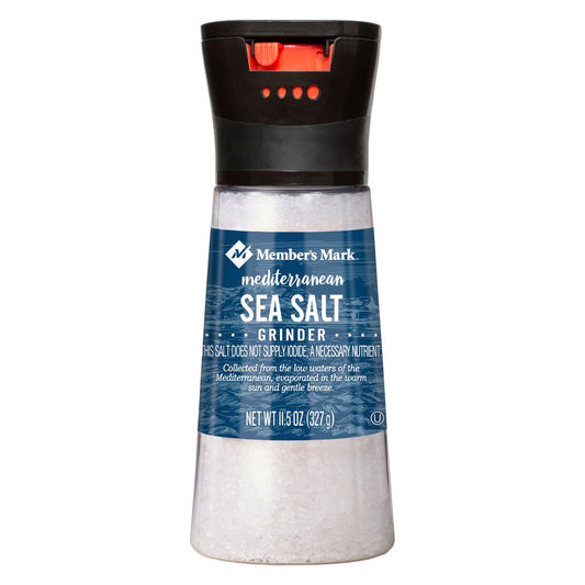 Kirkland Signature Sea Salt, Grinder with Refill, 13 oz, 2 ct