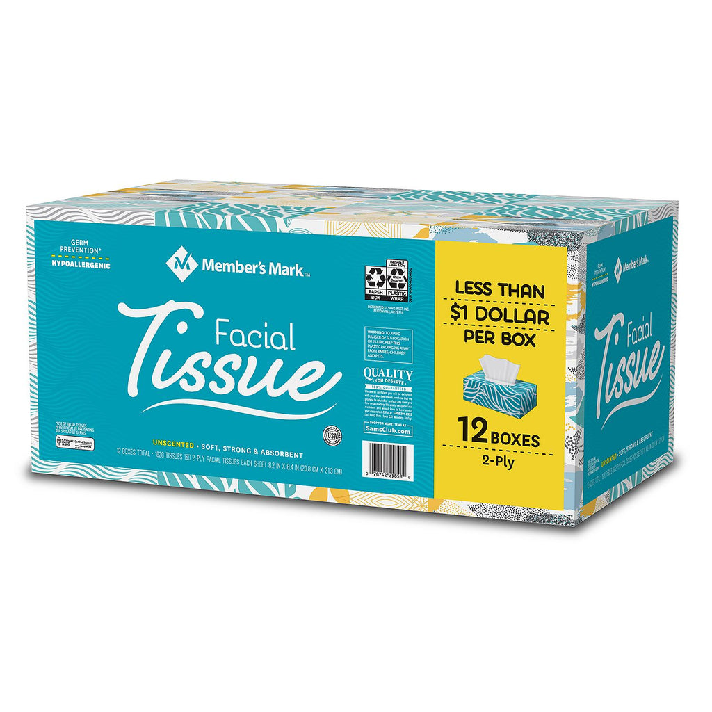 2-Ply Unscented Facial Tissue (12 ct.,160 tissues per box) – My Kosher Cart