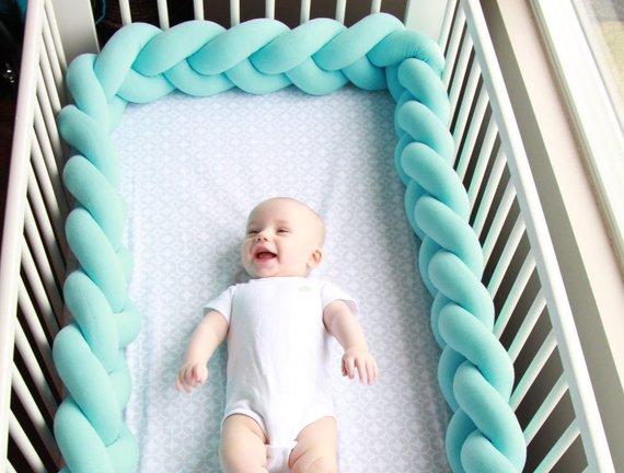 Braided Crib Bumper / Bed Bolster 