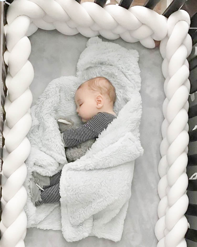 baby crib braided bumper