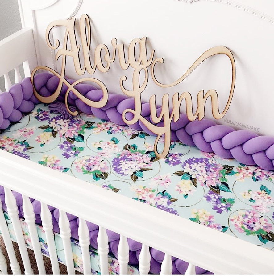 dark purple crib bedding