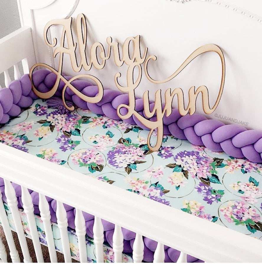 dusty purple crib bedding