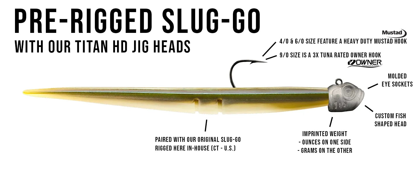 9 2oz Pre-Rigged Slug-Go - Lunker City