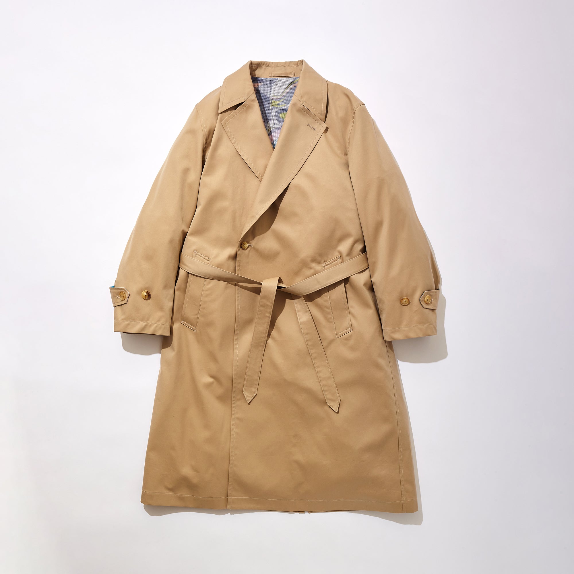 Mesh Lined Cotton Gavardine Coat