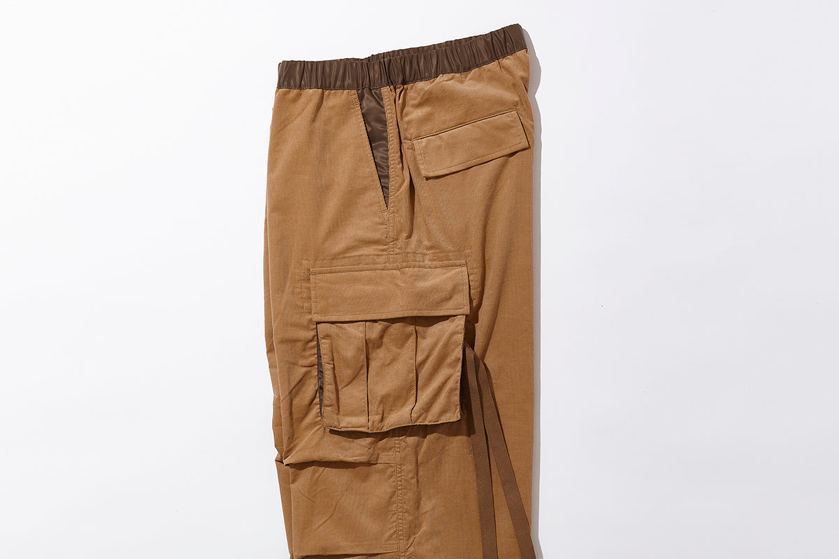 CORDUROY x NYLON Cargo Trousers