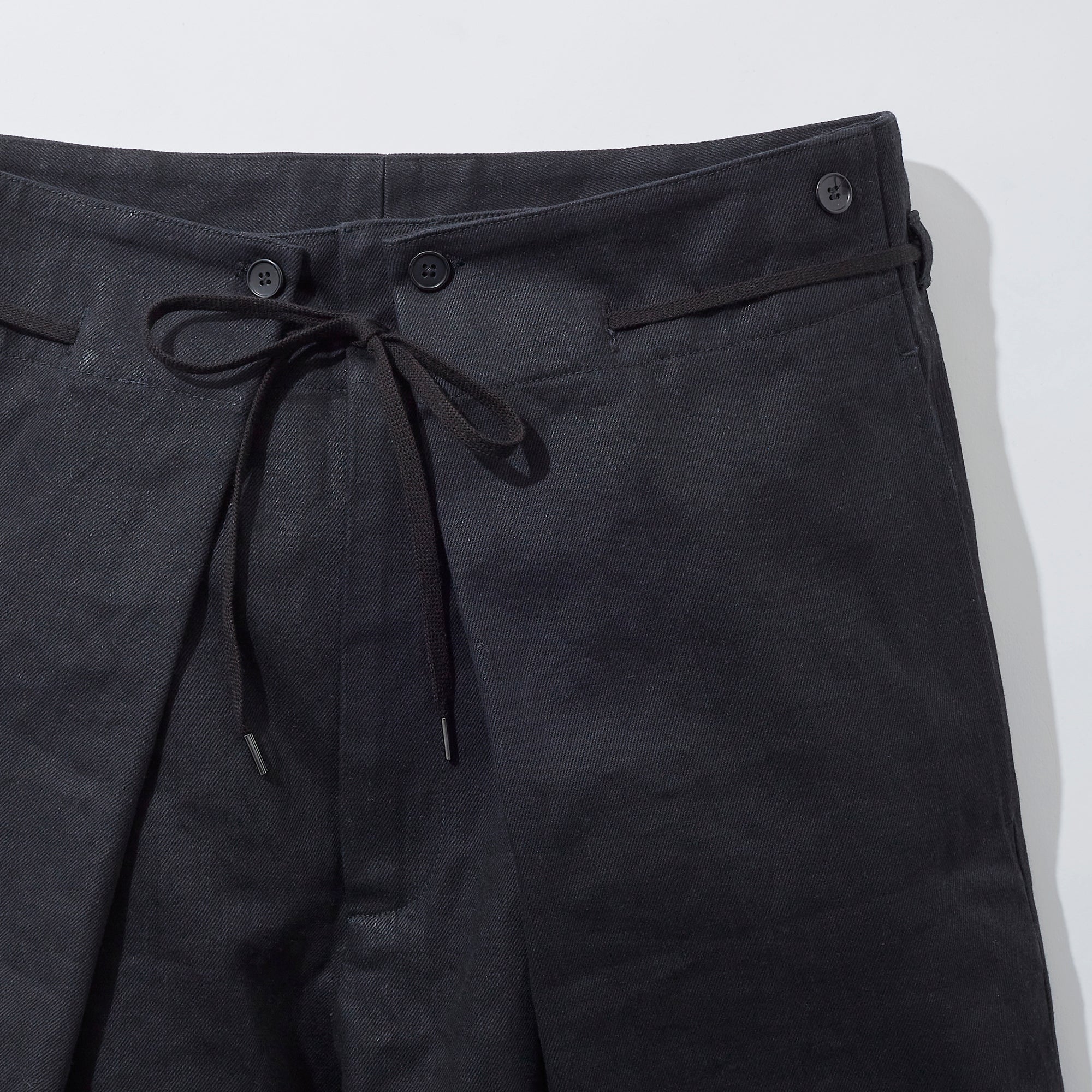 Black Denim Hakama Trousers