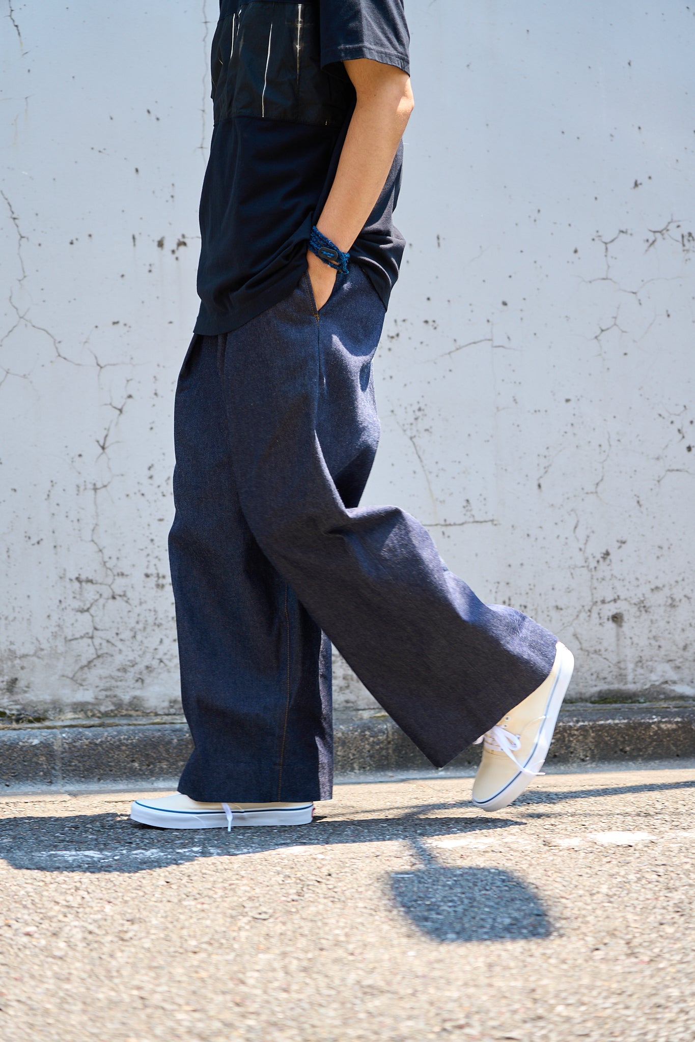 Indigo Denim Hakama Trousers