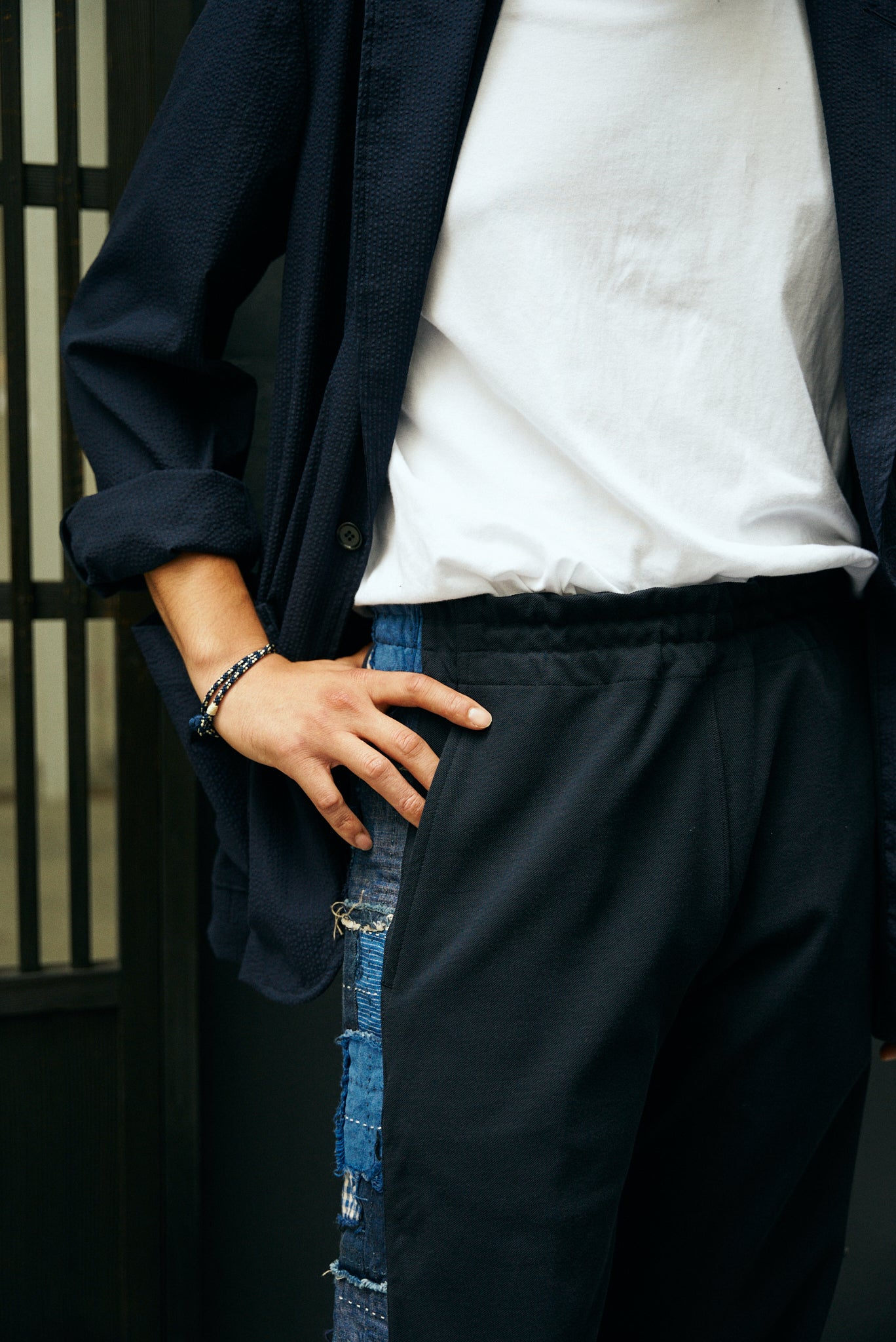 Track Pants -UPCYCLED BORO TYPE02-