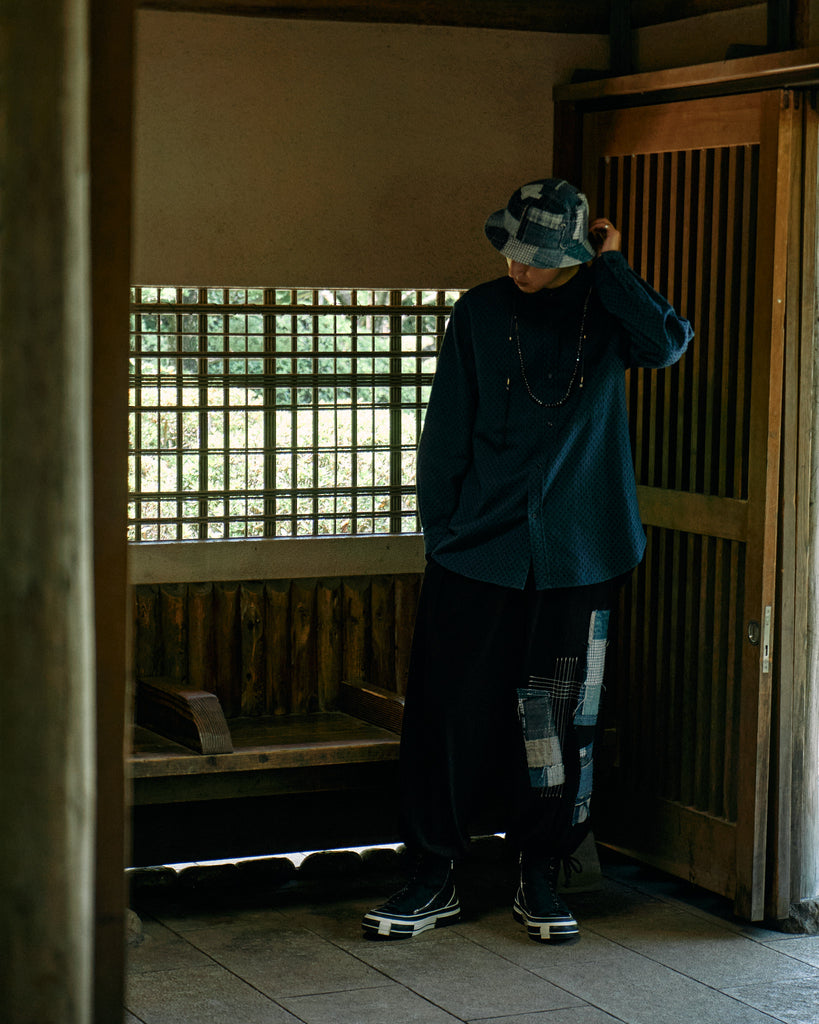 S'YTE×KUON Cotton cellulose Jersey Patchwork Balloon Sarouel Pants