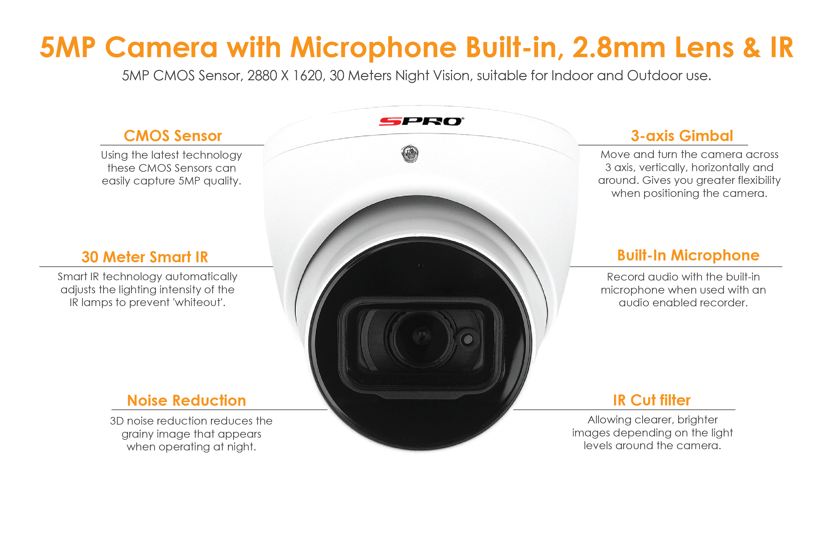 5MP IP IP Turret Camera