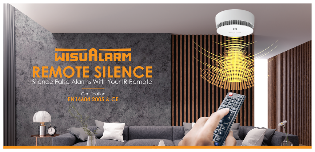 WisuAlarm Remote silence false alarms with your IR remote certification EN14604 2005 & CE