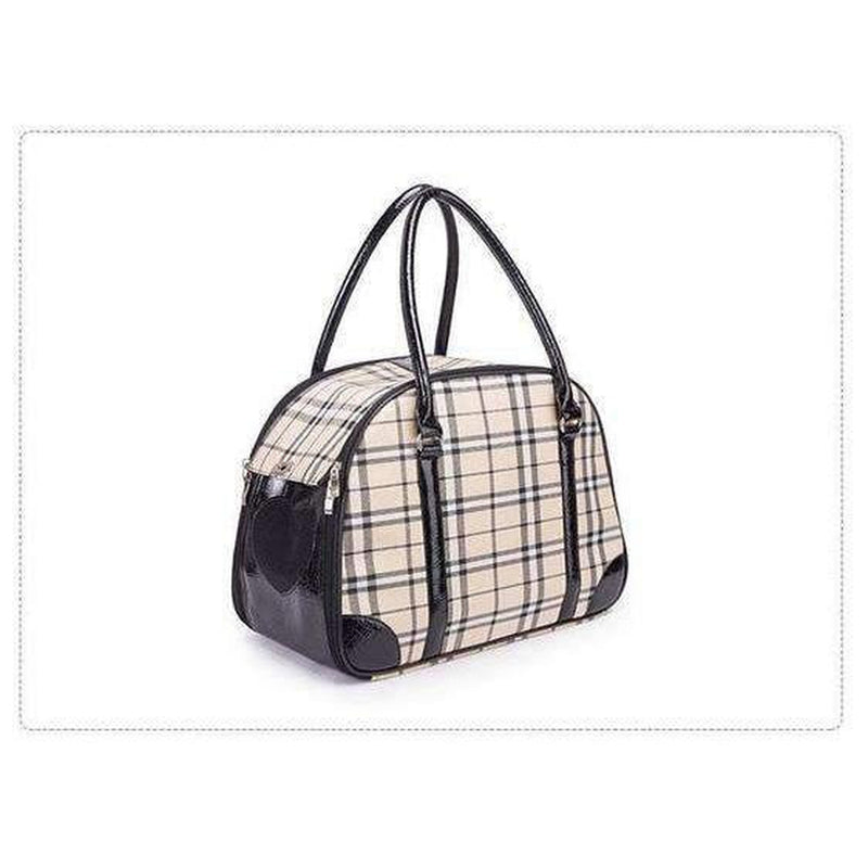 Plaid Check Pet Carry Tote Shoulder Bag – Furbabeez